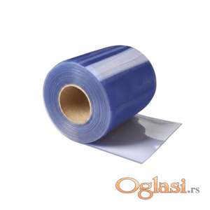 PVC TRAKASTA ZAVESA 200 x 2 mm – ANTISTATIČNA (PLAVO PROVIDNA)
